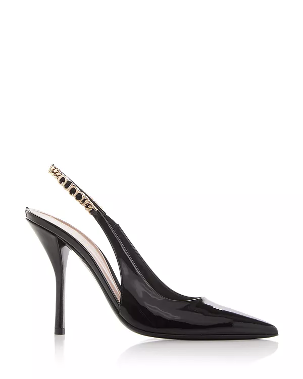 Женские туфли-лодочки Signoria с открытой пяткой Gucci, черный — фото 2