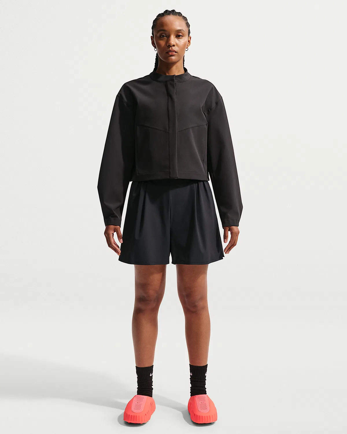 Женские шорты Dri-FIT с высокой посадкой Nike 24.7 PerfectStretch, Black/Black/Dark Smoke Grey
