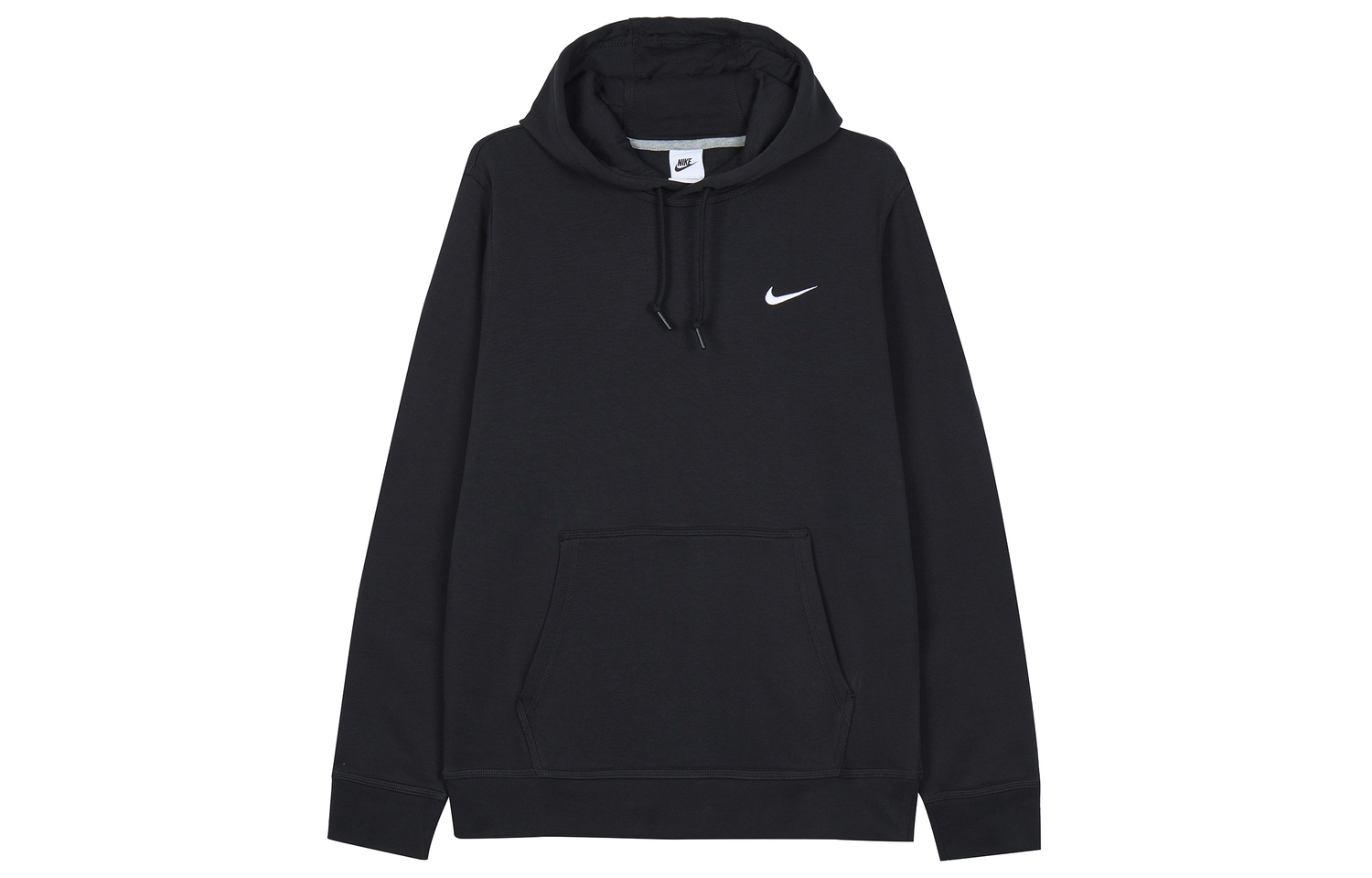 Мужская худи с флисовой подкладкой черно-белая Nike — фото 2