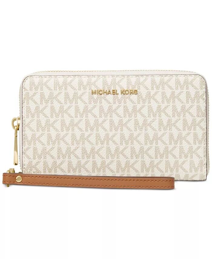 

Плоский многофункциональный чехол для телефона с логотипом Jet Set Michael Kors, коричневый