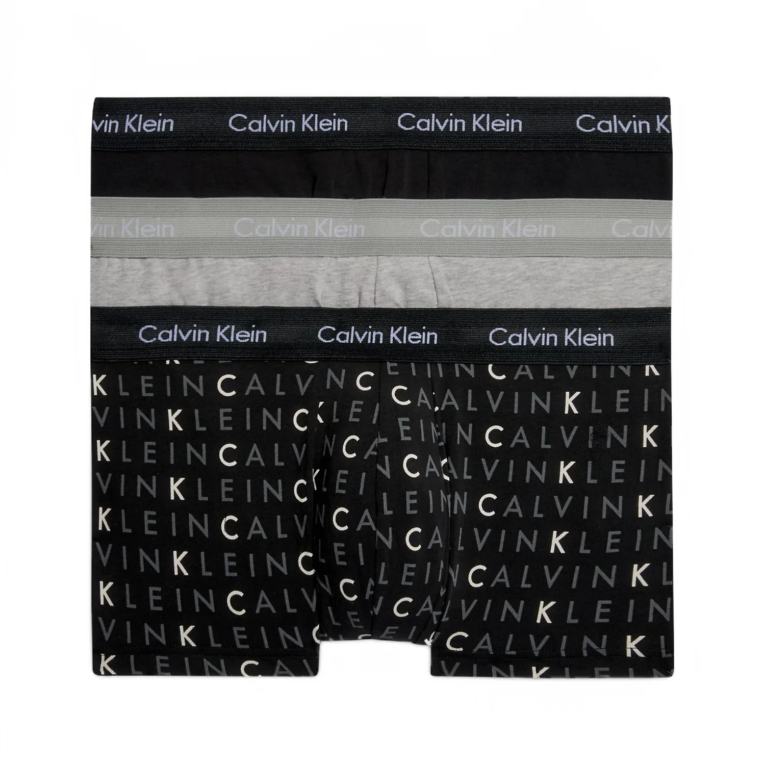 Трусы мужские Europe Version, 3 шт Calvin Klein, 3 Pack (Black+Gray+Black Letter)