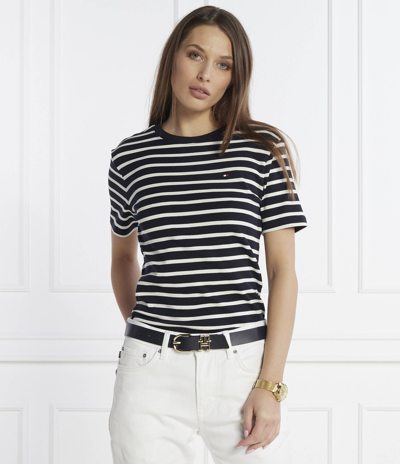 Футболка Tommy Hilfiger Slim Fit, черный — фото 3