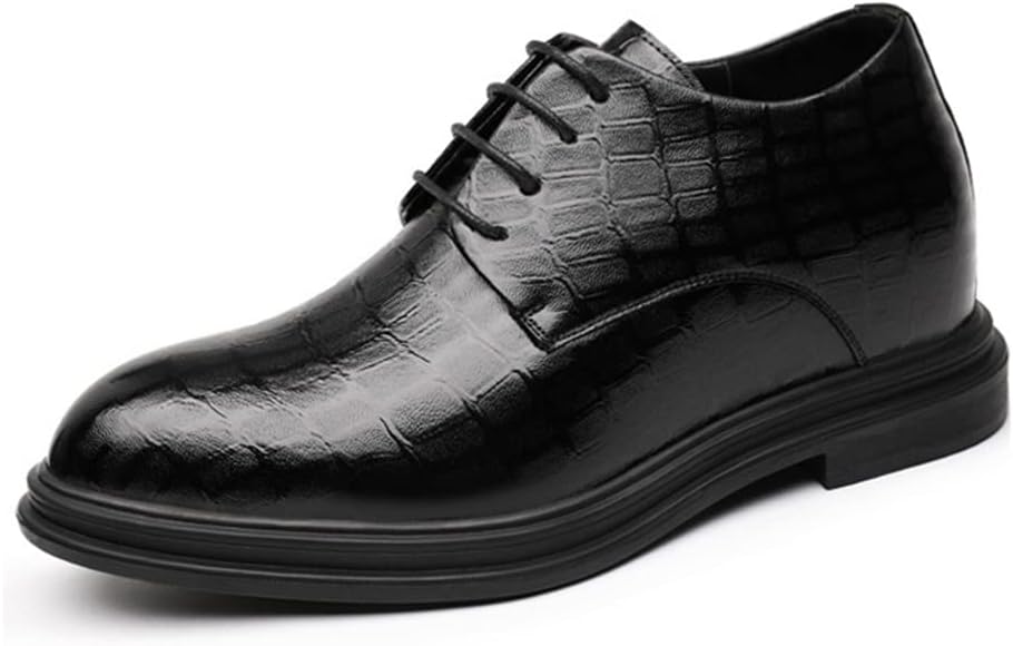 

Мужские туфли YGCEEIA с невидимым эффектом увеличения роста, удобные, из мягкой оксфордской кожи, модные, для делового стиля и униформы, черный