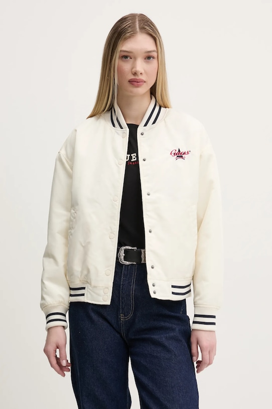 

Куртка-бомбер Guess Jeans, бежевый