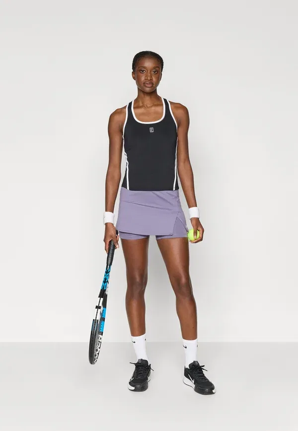 Топ теннисный Nikecourt Advantage Tank Novelty Top Nike Performance, черный/белый — фото 2
