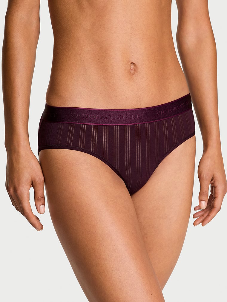 

Ультратонкие модальные трусики-хипхаггеры с логотипом Cotton, ultra-fine modal winter wine