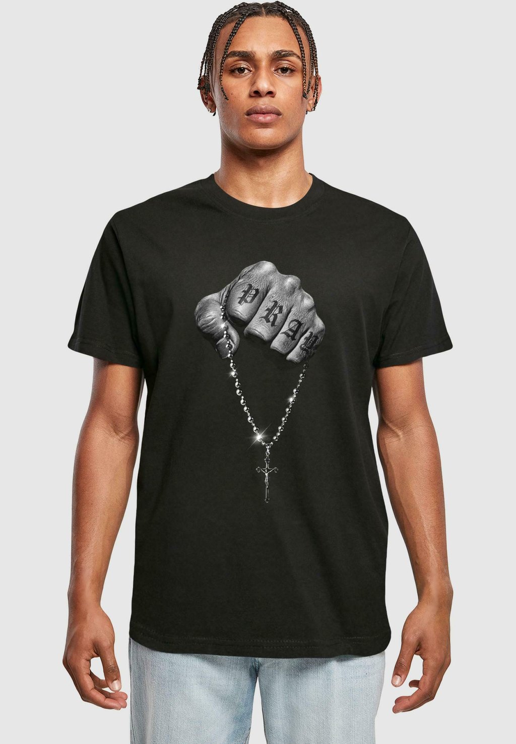 

Футболка с принтом FAITH MEETS STRENGTH Mister Tee, черный