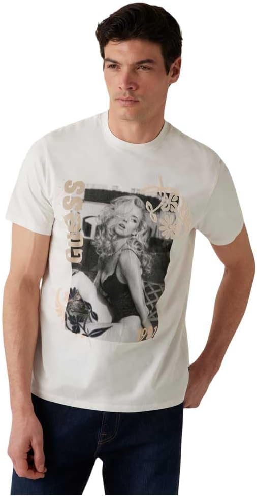 

Мужская футболка GUESS с коротким рукавом и изображением девушки из фильма, Salt White, Белый, Мужская футболка GUESS с коротким рукавом и изображением девушки из фильма, Salt White