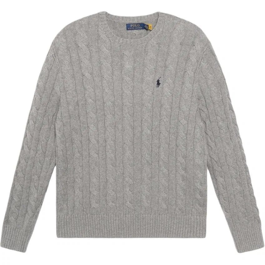 Вязаный джемпер классический Polo Ralph Lauren серый