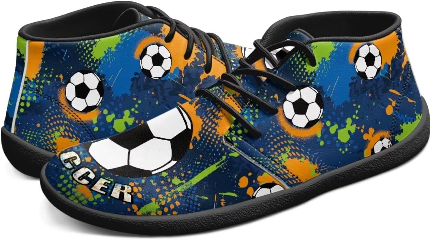 

Мужские босоножки с нулевым падением, минималистичные с широкой носочной частью, нескользящие и удобные для ходьбы и походов кроссовки Pointodoor, Soccer Color Splatter