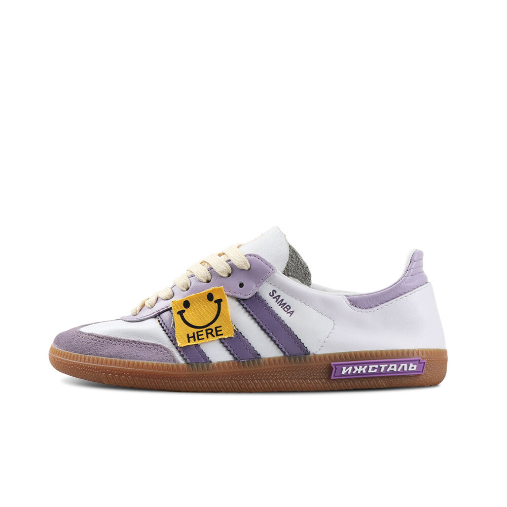 

Кроссовки adidas originals Samba Series Skateboarding Shoes Women's Low-top White/purple, светло-фиолетовый