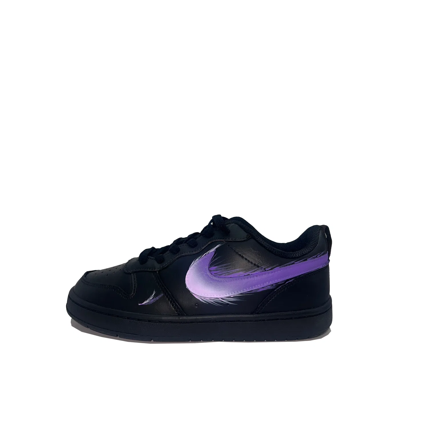 Кроссовки Court Borough Night Purple Flame, стильные, трендовые, премиальная кожа Nike, Black