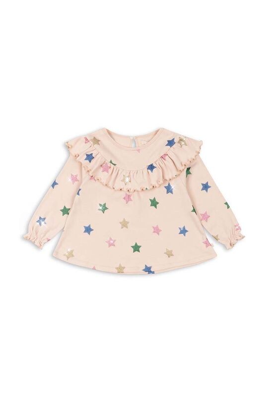 

Детская хлопковая блузка MALLI GLITTER BLOUSE GOTS Konges Sløjd, бежевый