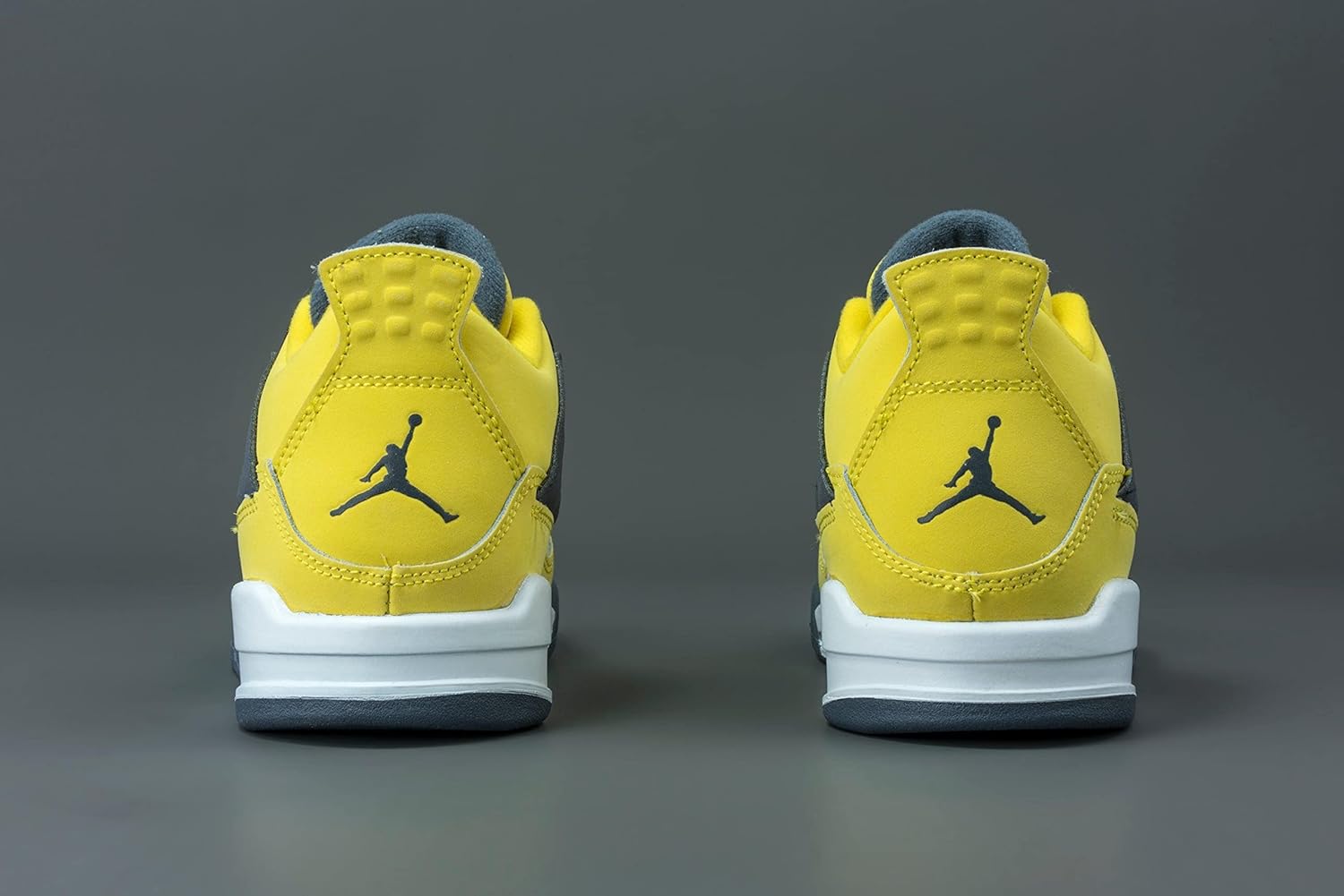 Кроссовки Nike Air Jordan 4 Retro для мальчиков, синий/желтый — фото 2