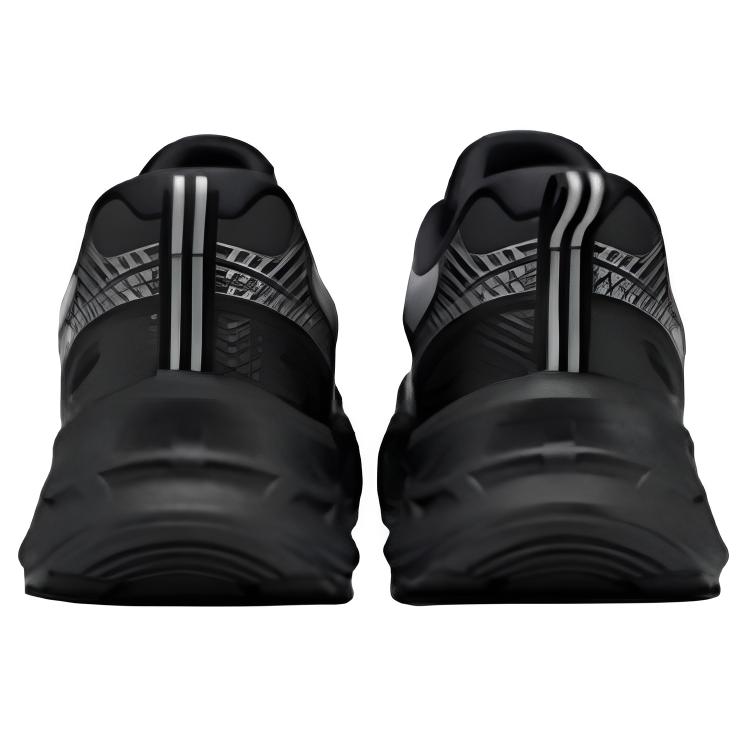361° Мужские черные низкие повседневные кроссовки Cushioning Abrasion Resistant Breathable — фото 4