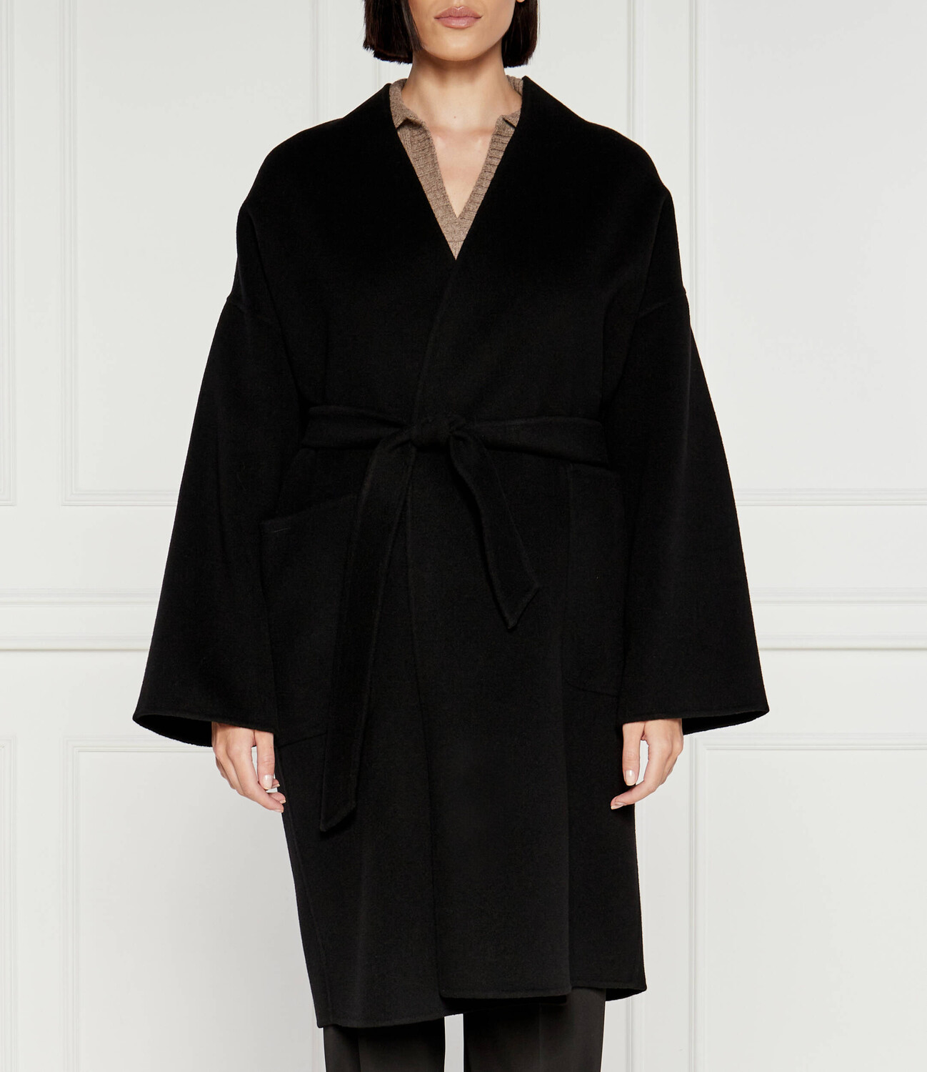 

Шерстяное пальто Weekend MaxMara, черный