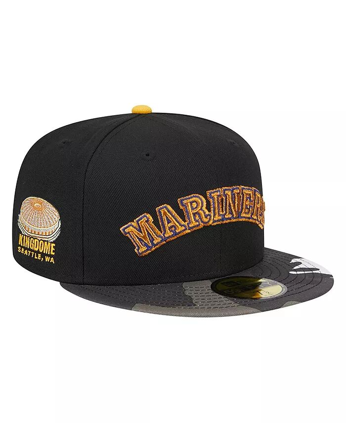 

Мужская черная кепка Seattle Mariners Metallic Camo 59FIFTY Fitted New Era