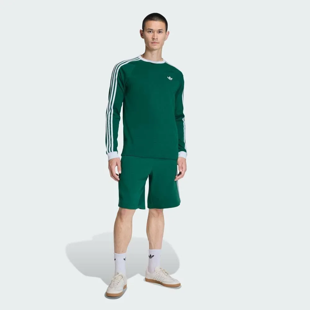 Футболка с длинным рукавом с тремя полосками Adidas, green — фото 3