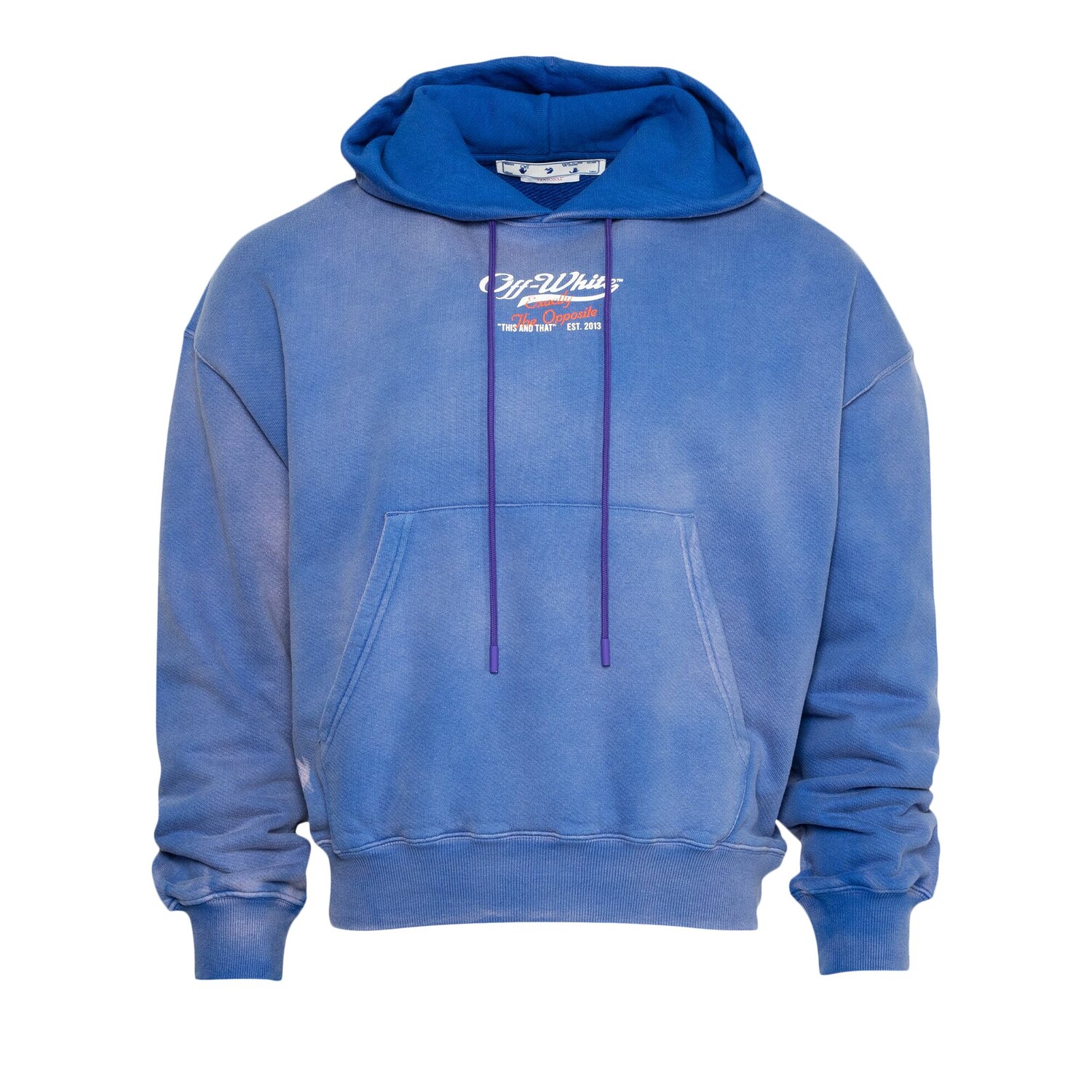 

Off-White Толстовка с капюшоном Wave Off, цвет Фиолетовый/Белый