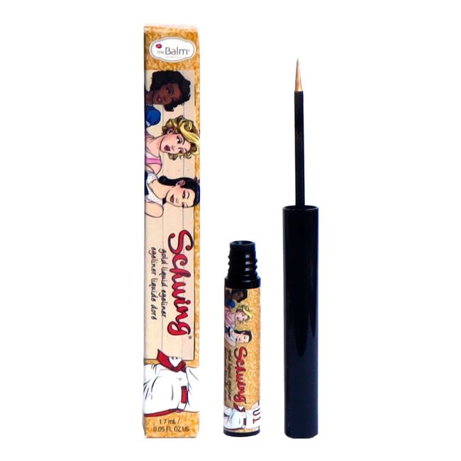 

Жидкая подводка для глаз Schwing с ручкой The Balm, цвет gold, 1,7 мл