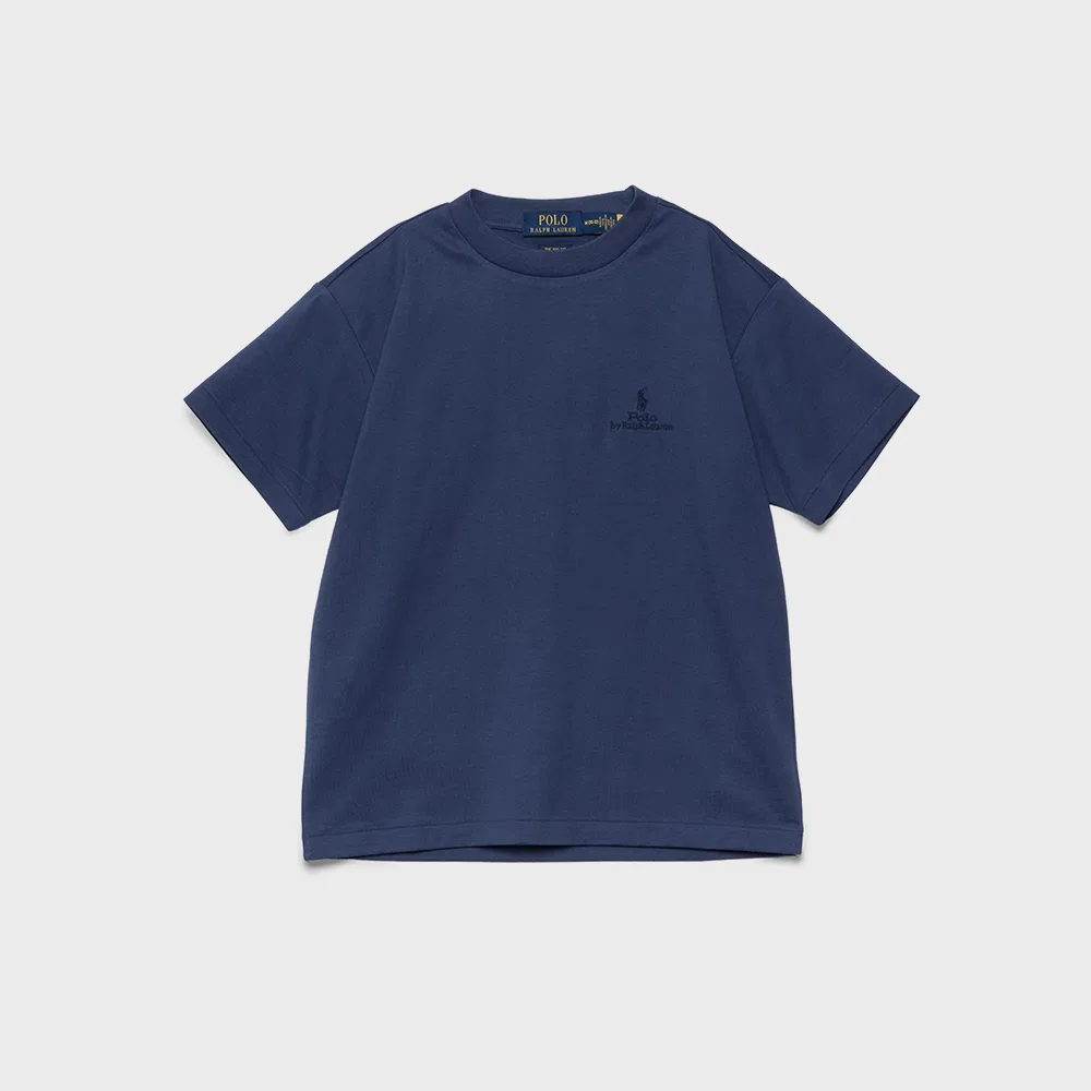 Детская хлопковая футболка Big Fit тёмно-синяя от Polo Ralph Lauren Children