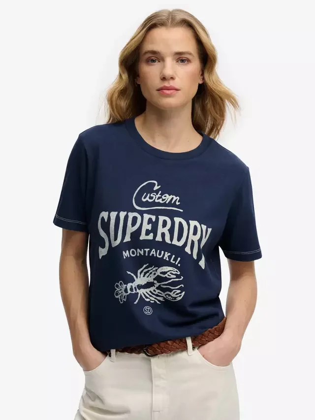 Футболка Heritage Hamptons, самый дорогой темно-синий цвет Superdry