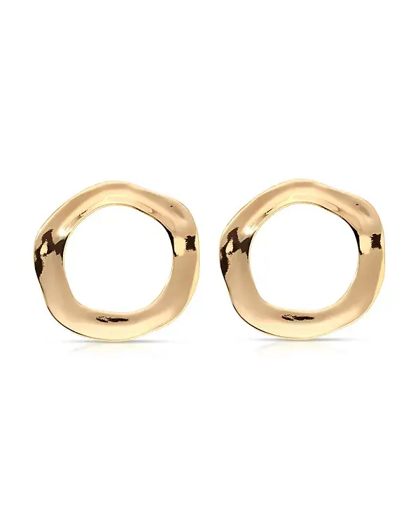 

Серьги-Гвоздики в форме открытого круга Ettika, gold