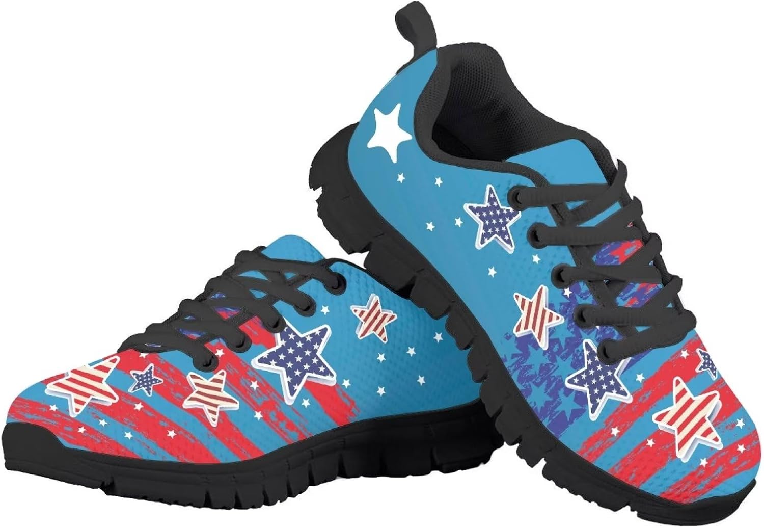 

Кроссовки GIFTPUZZ для детей и взрослых унисекс, легкие и дышащие, для бега, походов, прогулок, спорта и путешествий, Us Flag Star