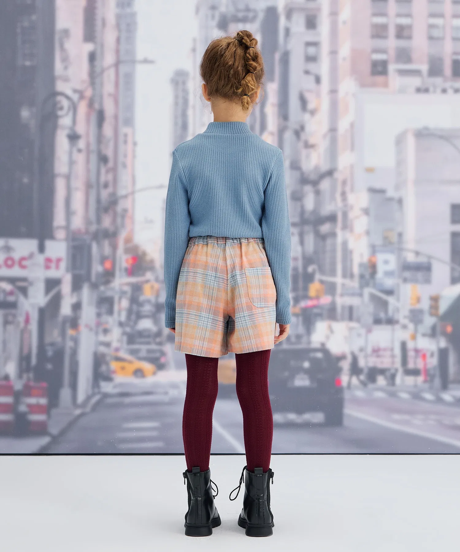 Детская футболка combimini с длинным рукавом и высоким воротом — фото 4