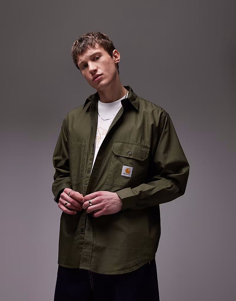 

Рубашка Crahartt WIP irwin цвета хаки Carhartt WIP