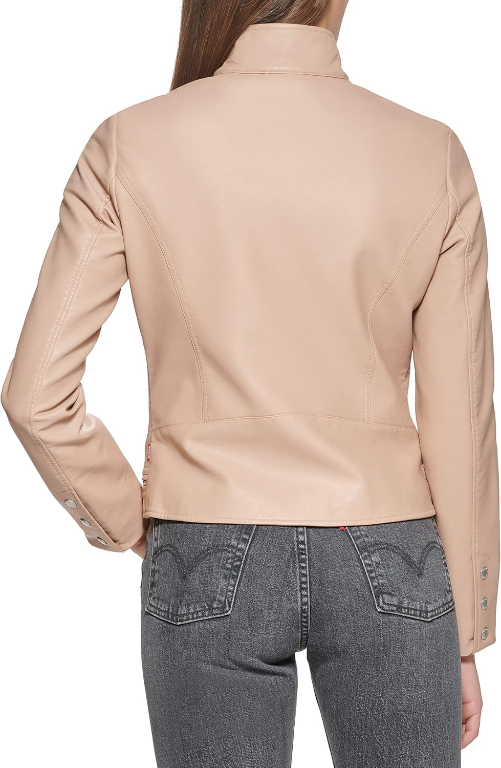 Женская куртка для мотокросса Levi's из искусственной кожи (стандартная и плюс), Biscotti Latch Collar — фото 2