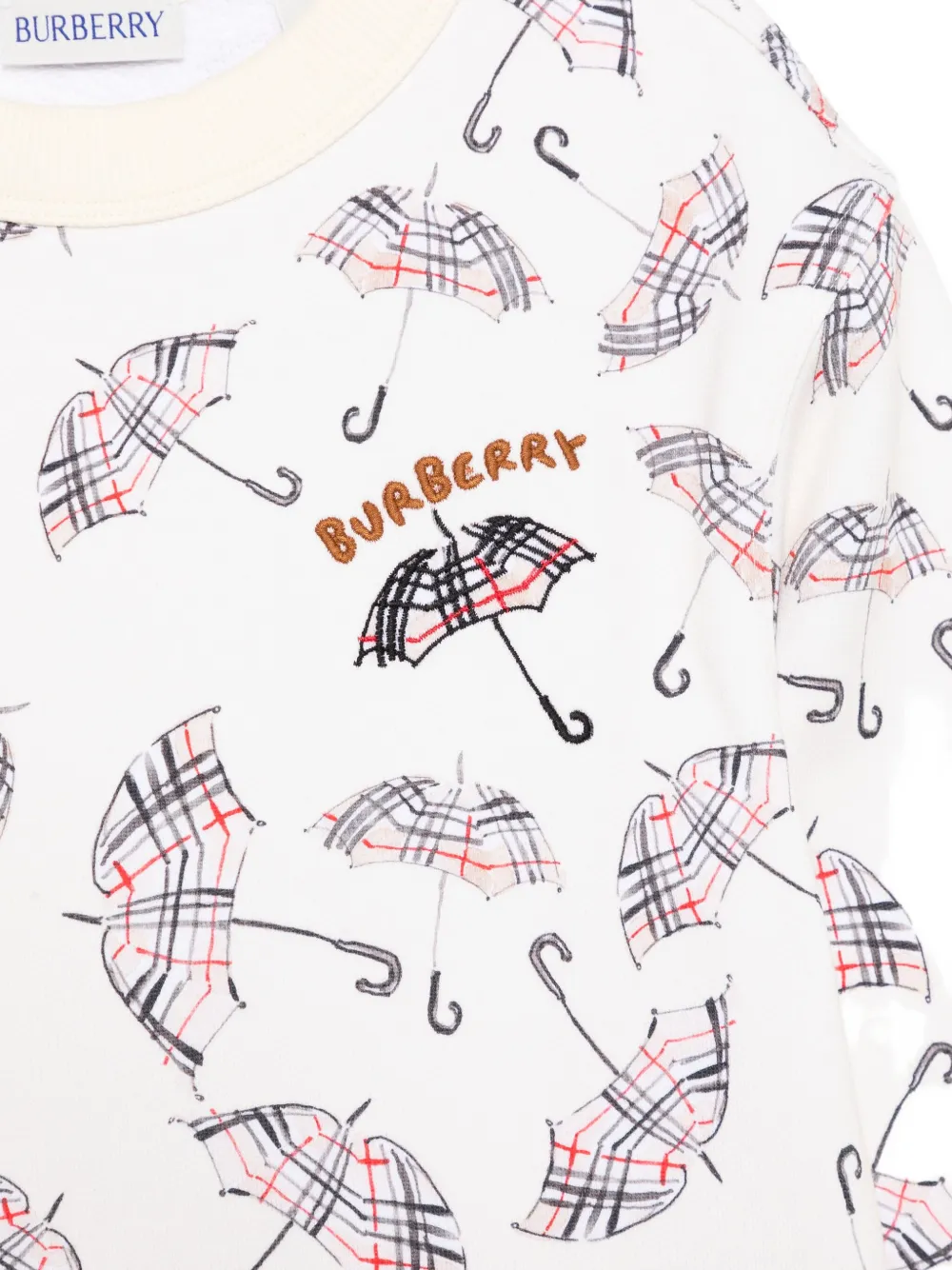 Толстовка с принтом BURBERRY KIDS, нейтральный — фото 3