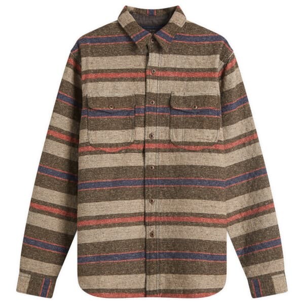 

Рубашка в полоску RRL Preston Rrl By Ralph Lauren, коричневый