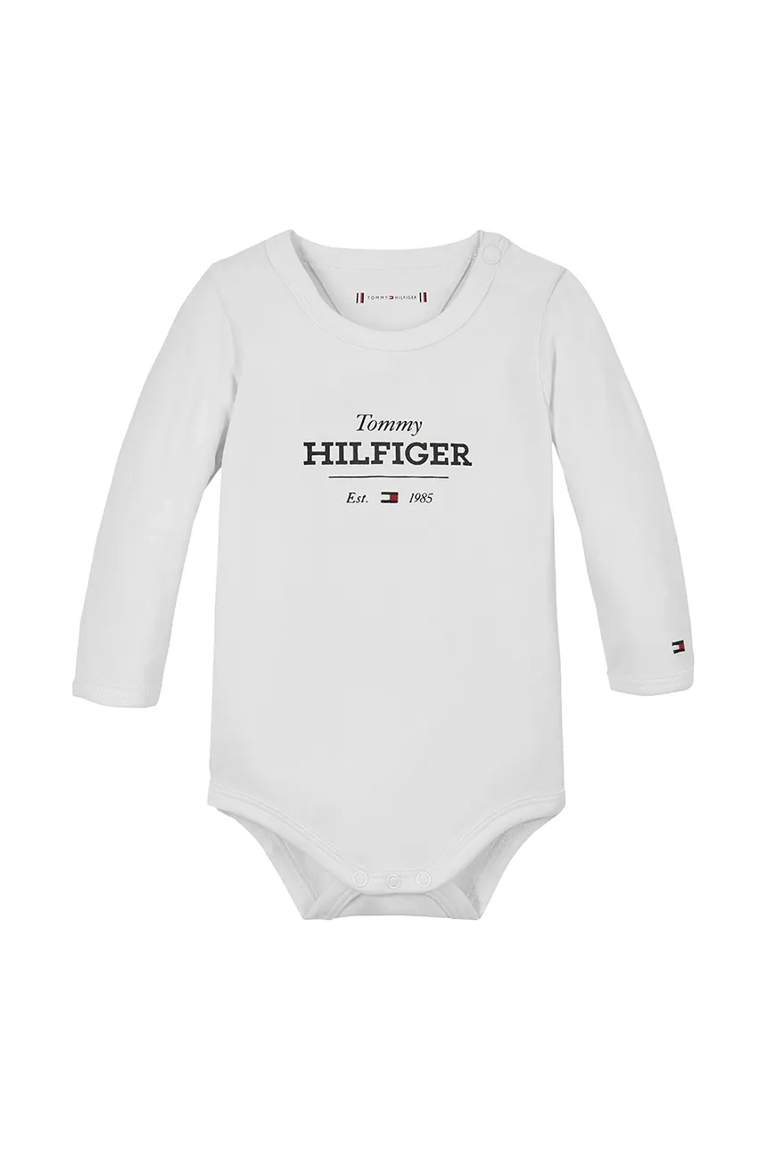 

Хлопковое боди для новорожденных Tommy Hilfiger, белый