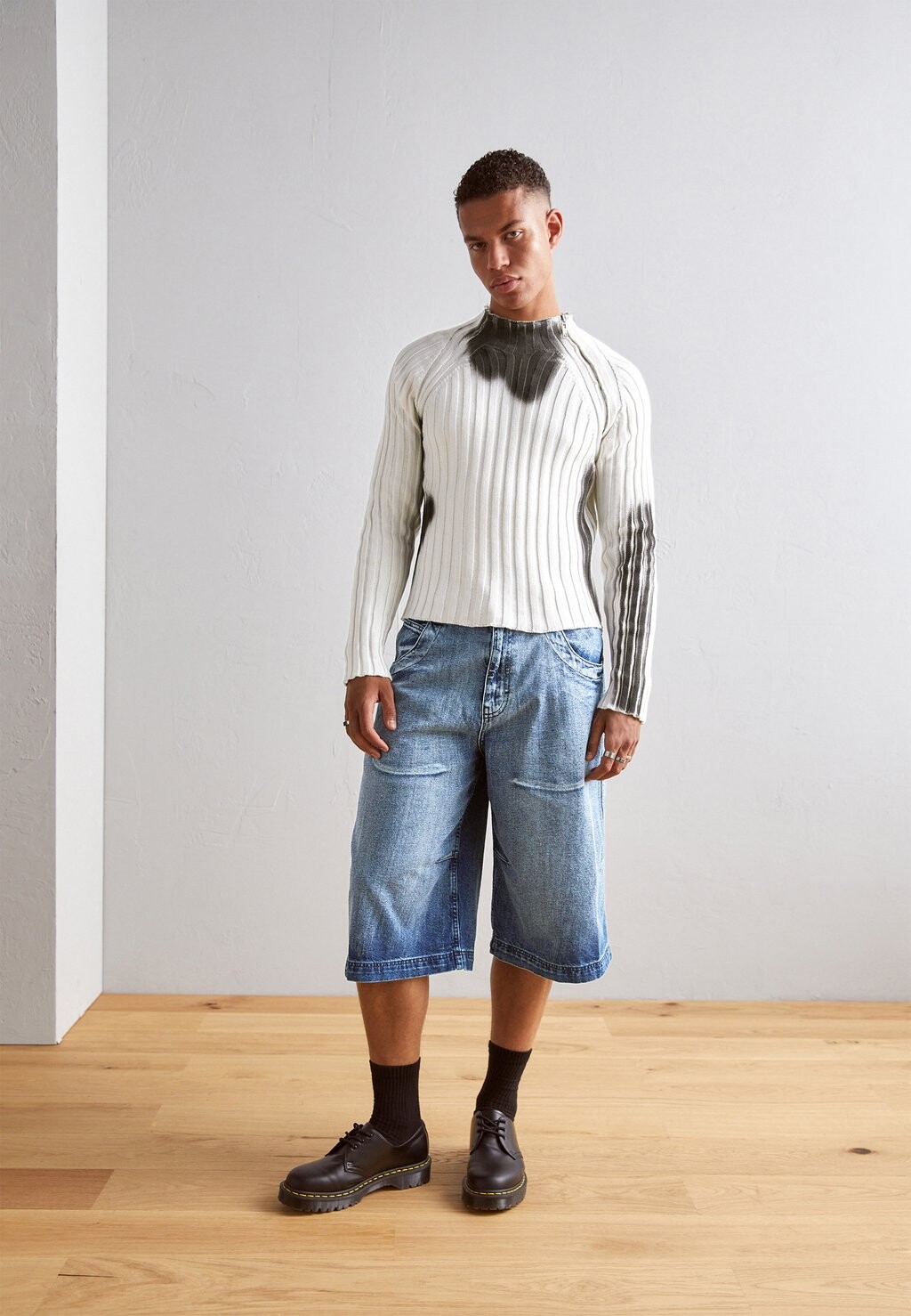 Свитер Jaded London DYED ASYMMETRIC ZIP, цвет White купить по цене