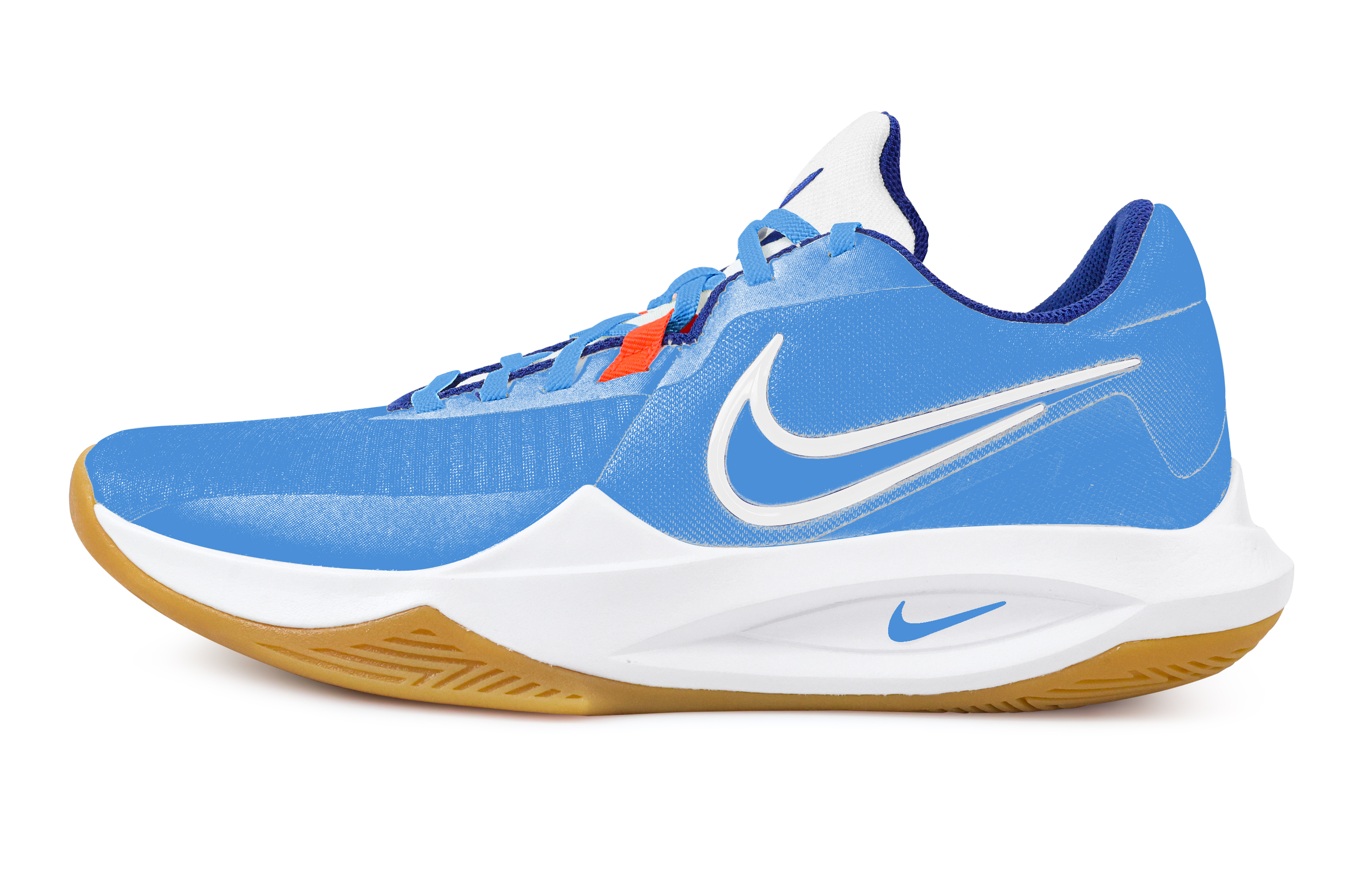 

Nike Баскетбольные кроссовки Precision 6 Blue Sky с противоскользящей подошвой, износостойкие, синие, мужские