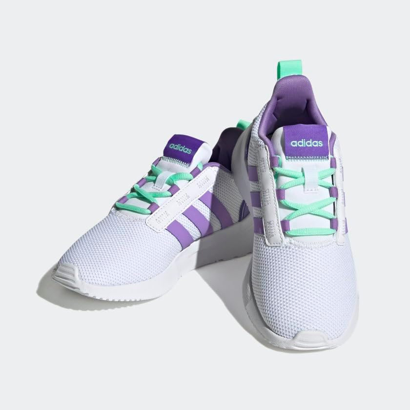 Кроссовки для бега adidas Racer TR21 для детей и подростков, белый/фиолетовый/мятный — фото 4