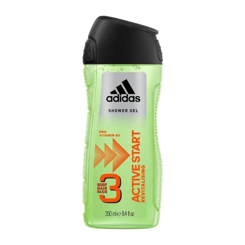 Мужской гель для душа «Active Start 3-в-1» от Adidas, 6 x 250 мл Adidas