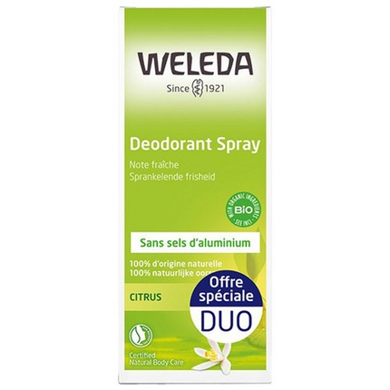 

Дезодорант цитрусовый с эфирными маслами 100 мл - Упаковка из 2 шт Weleda
