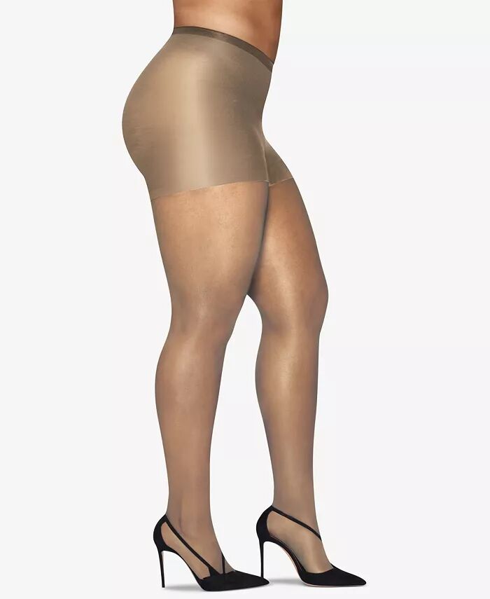 

Колготки Hanes Curves Plus Size Silky Sheer Control Top ALLSTAR PRODUCTS GROUP, коричневый/бежевый