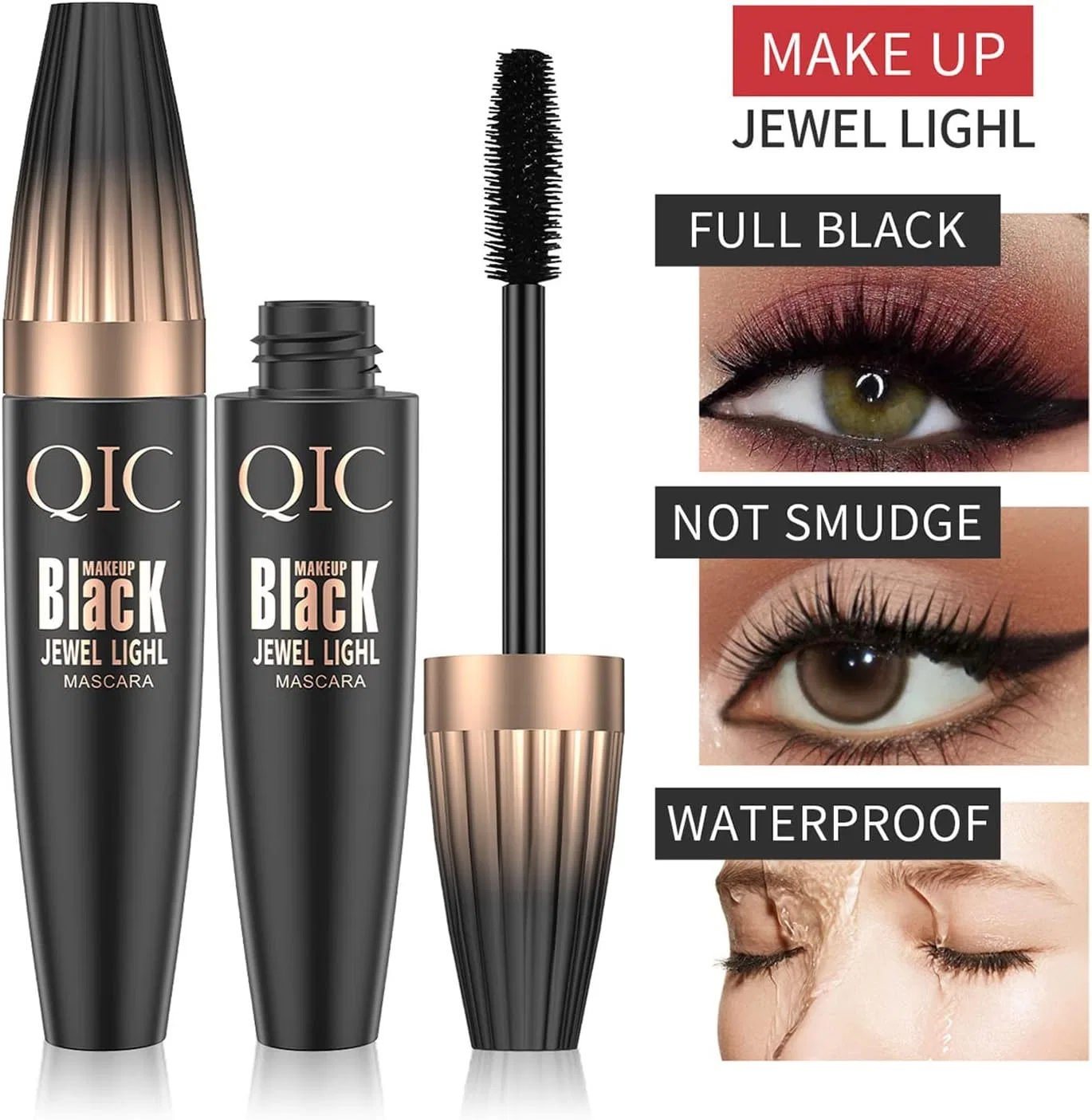 Тушь для ресниц 4D Silk Fiber Lash Uowlta объем 1 г черная — фото 3