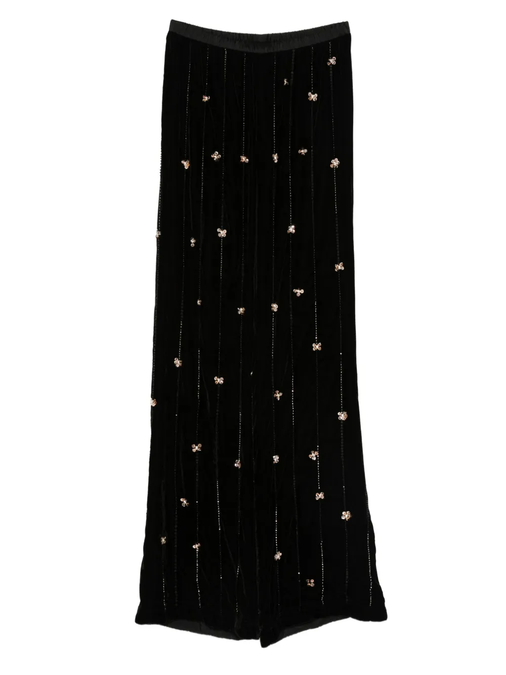 

Декорированные бархатные брюки Forte Forte, черный