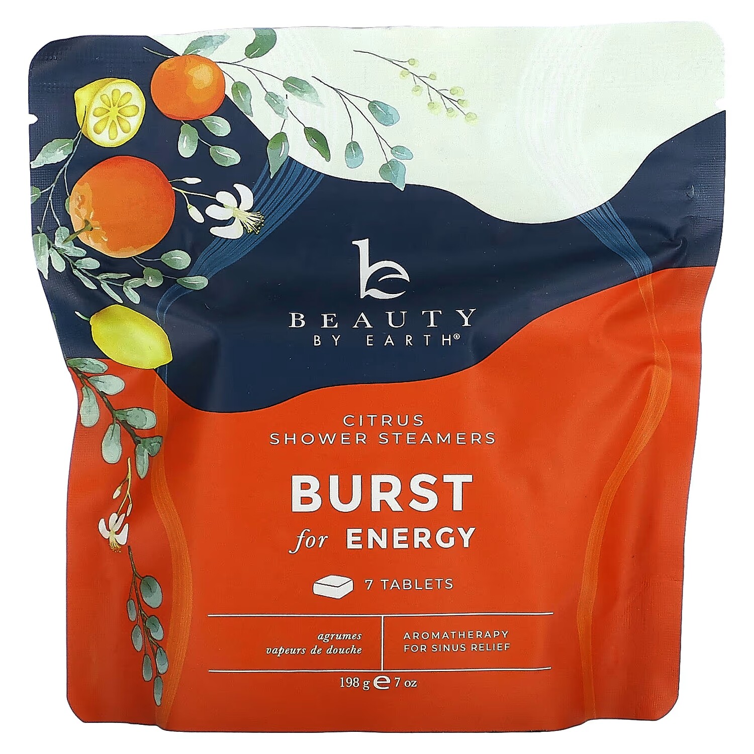 

Ароматерапия для душа Beauty By Earth Burst of Energy Citrus, 7 таблеток