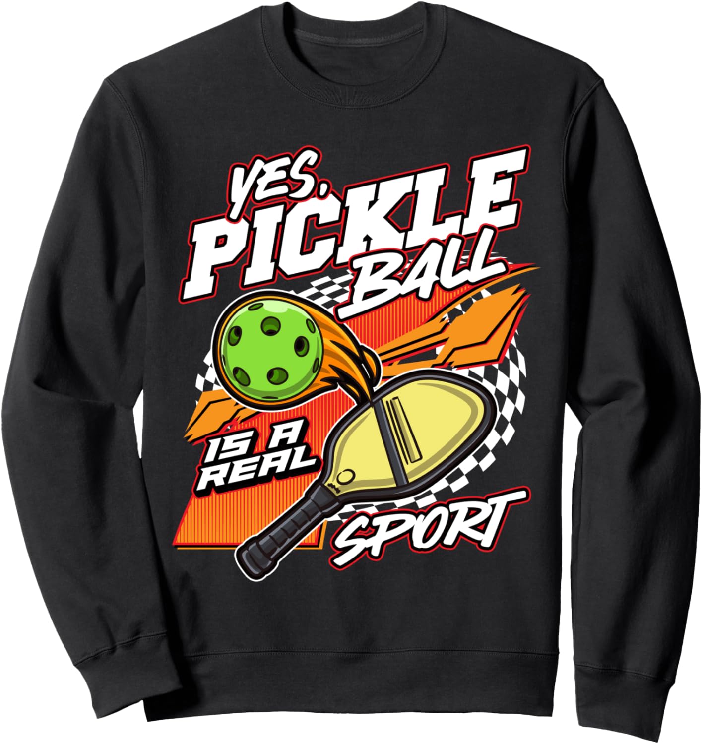 

Да, пиклбол - это настоящий спорт. Милая забавная толстовка с приколом Four1Nine Pickleball Official, черный
