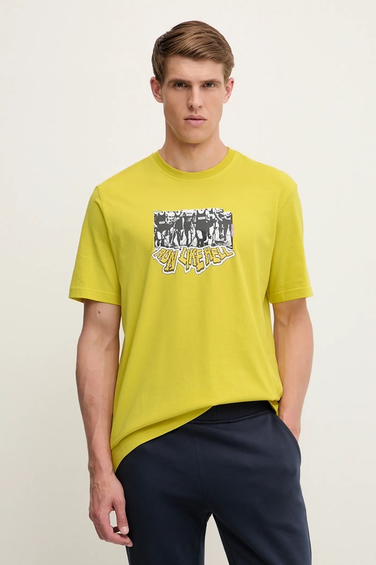 

Хлопковая футболка Q12 TS Crowd Adidas Originals, желтый