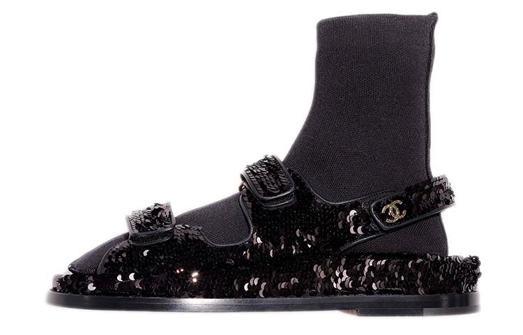 Слайд женский черный Chanel