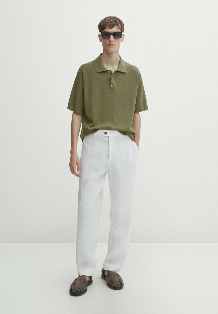 

Поло Short Sleeve Massimo Dutti, хаки