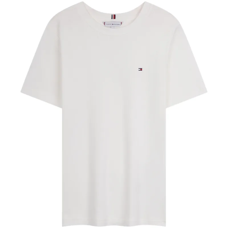 Футболка из хлопка с вышивкой флага Tommy Hilfiger, Navy Blue White Stripes 03L — фото 3