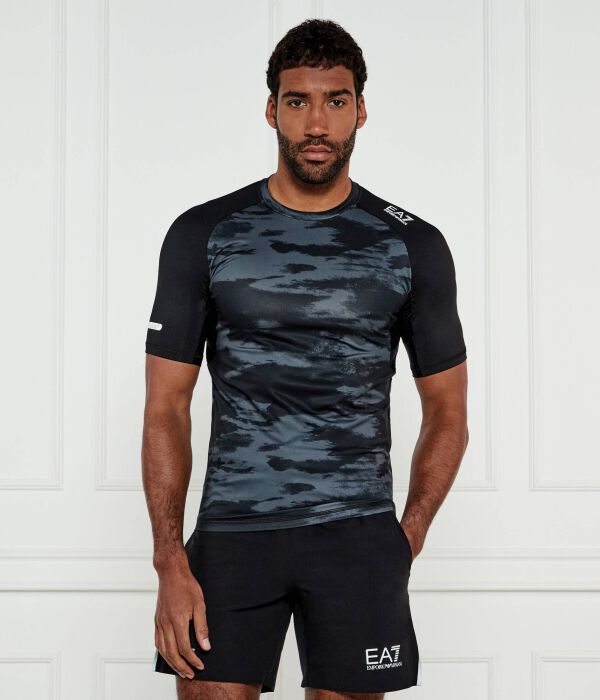 

Футболка Ea7 Slim Fit, черный / серый