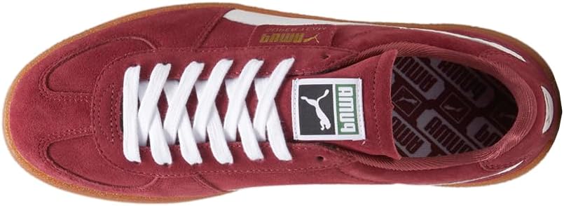 Мужские кроссовки PUMA Super Team из замши с шнуровкой, повседневные - красные — фото 4